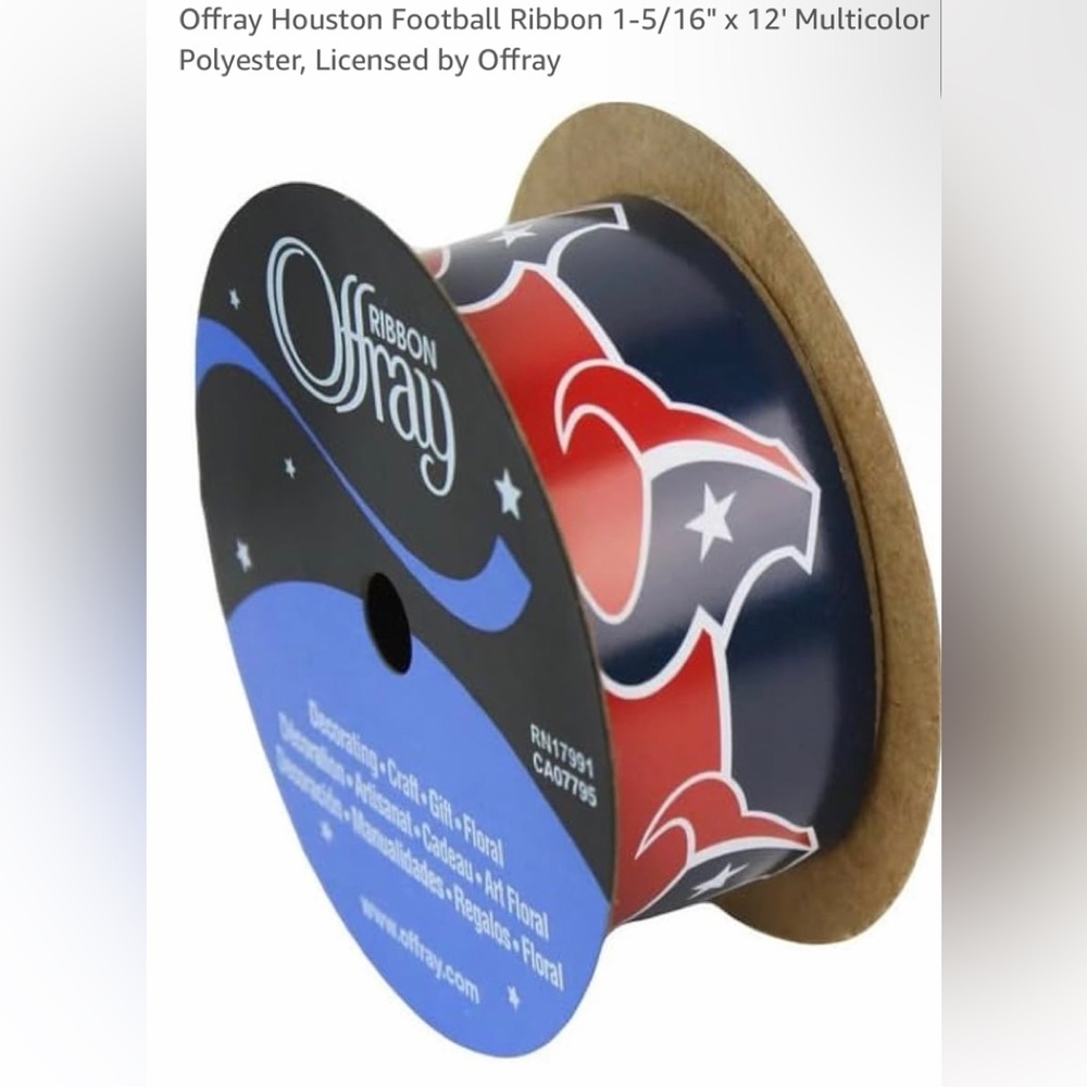 NFL Houston Texans Offray Ribbon - Partially used
